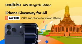 AW Bangkok Celebration: Get a chance to win an iPhone and get a 10% Bonus!