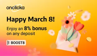 Celebrate March 8 with an 8% Bonus!