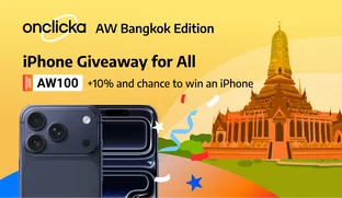 AW Bangkok Celebration: Get a chance to win an iPhone and get a 10% Bonus!