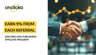 Earn 9% with OnClickA Publishers Referral Program